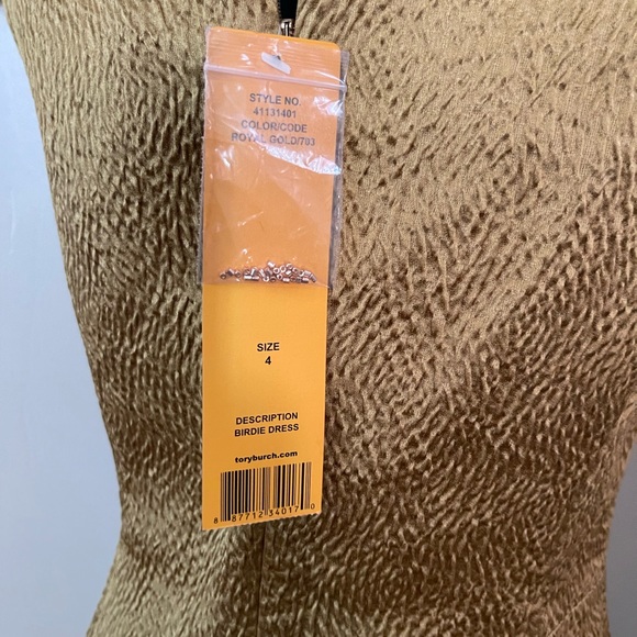 Tory Burch Birdie Embroidered Shimmery Dress - Picture 4 of 5